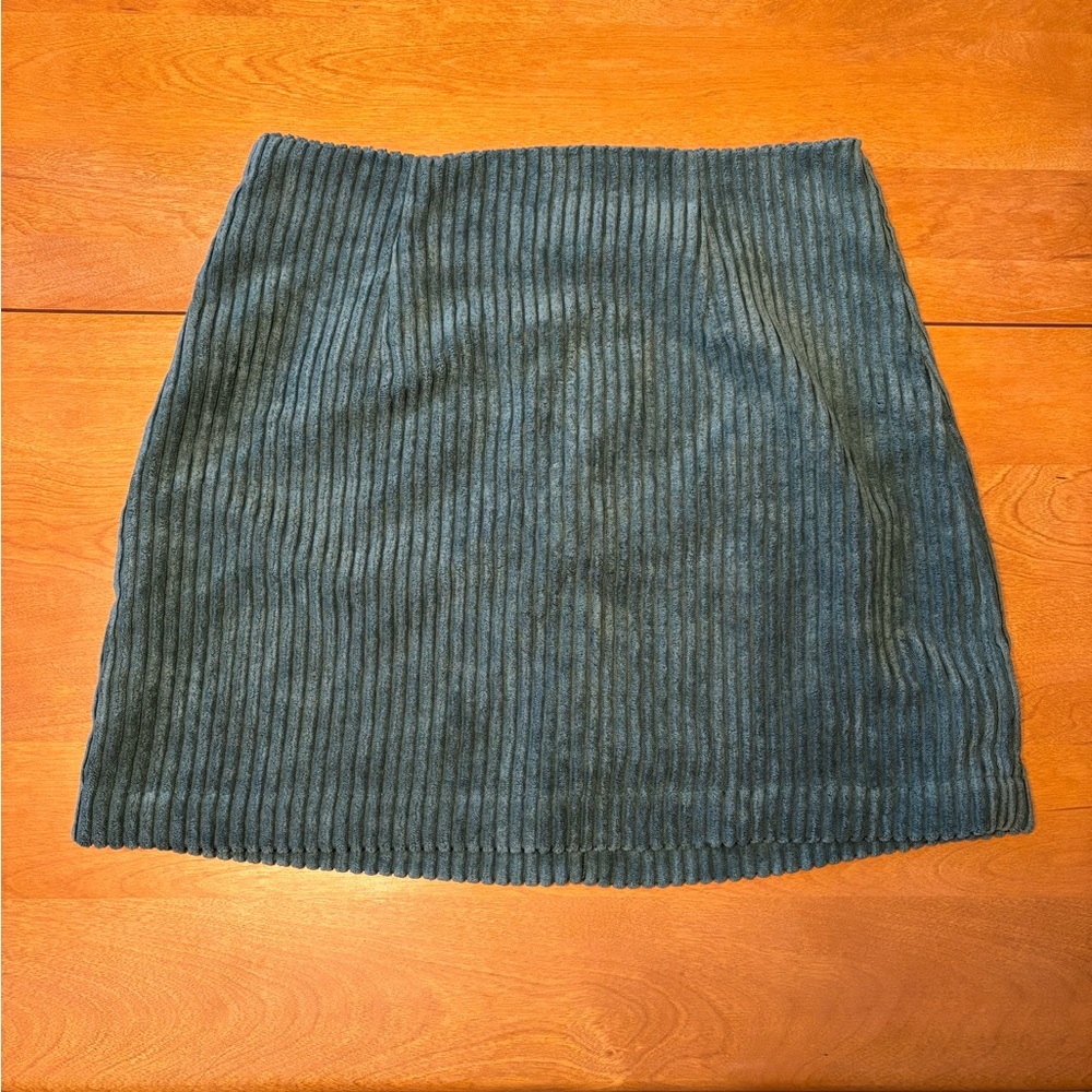 Lulus Green Corduroy mini skirt